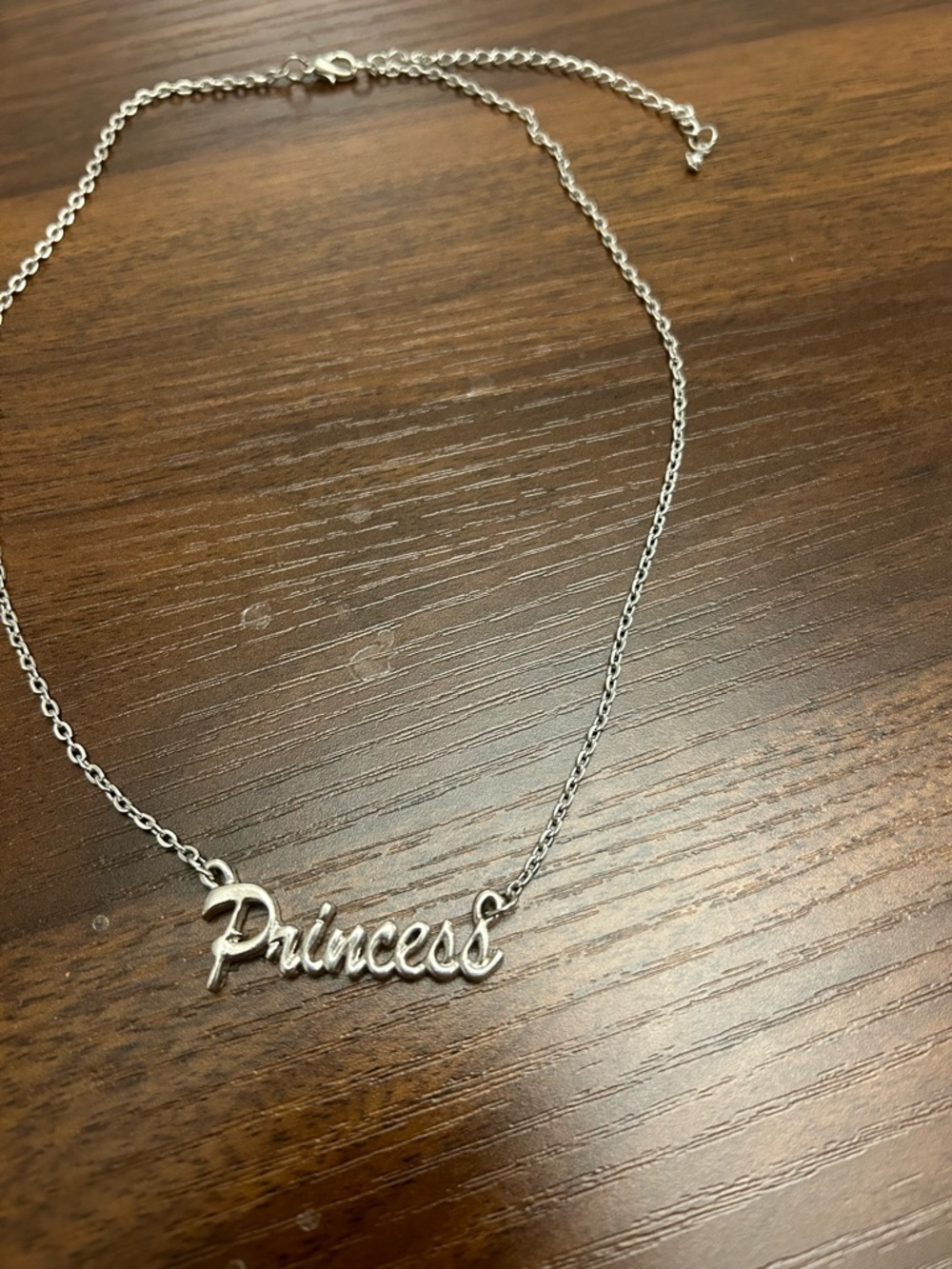 "Princess" Silver Script Name Necklace - Women Jewelry